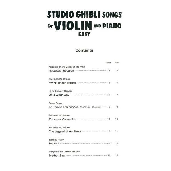 Yamaha Music Entertainment  Studio Ghibli Songs Violin Eas