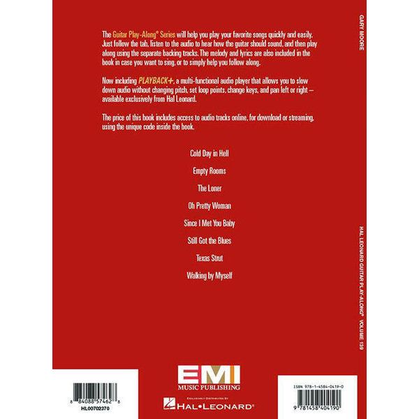 Hal Leonard Guitar Play-Along Gary Moore