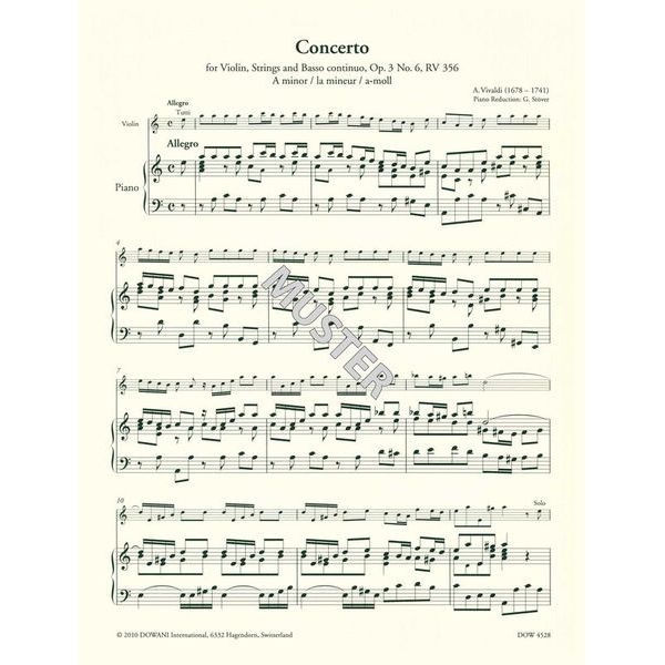 Dowani Vivaldi Concertino Op. 3 No. 6