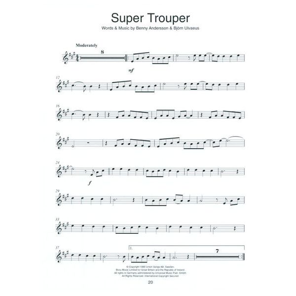 Wise Publications ABBA Gold für Alto Saxophone