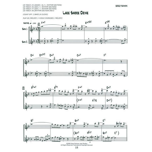 Greg Fishman Jazz Saxophone Duets 1