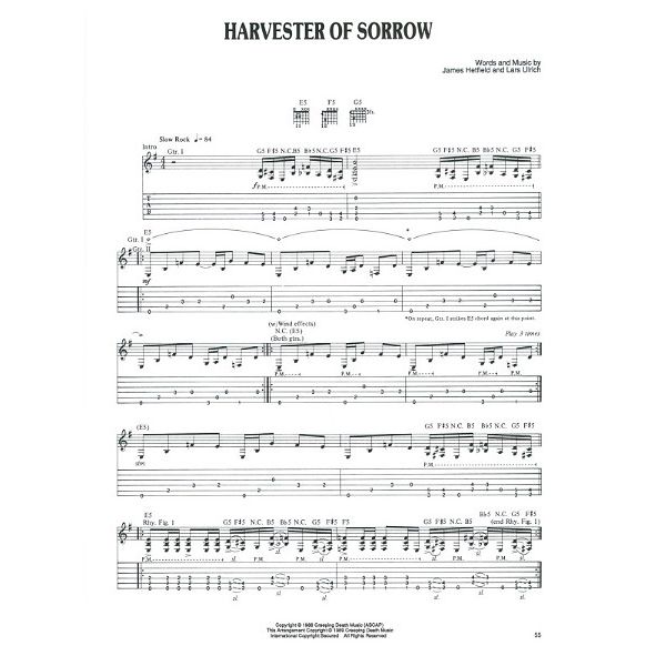 Cherry Lane Music Company Metallica And Justice For All