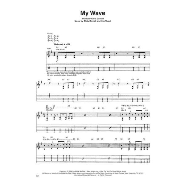 Hal Leonard Soundgarden Anthology