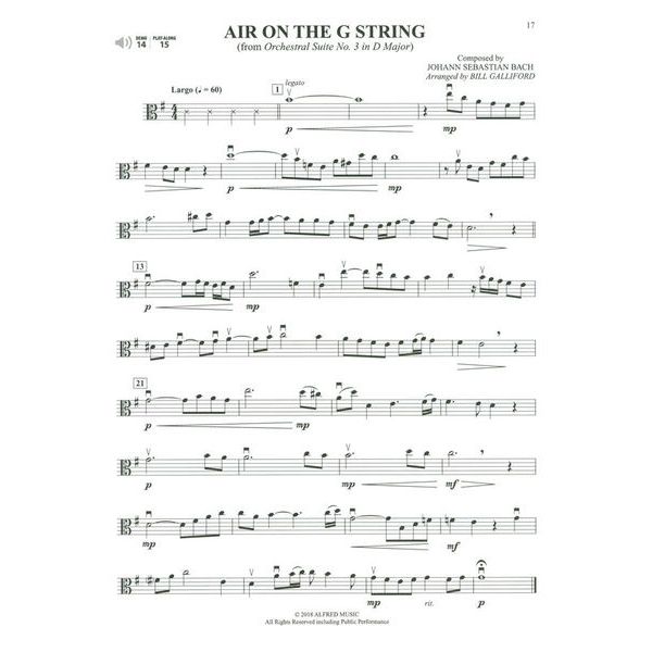 Alfred Music Publishing Easy Classical Themes Viola