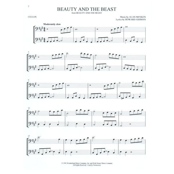 Hal Leonard Disney Songs For Two Cello