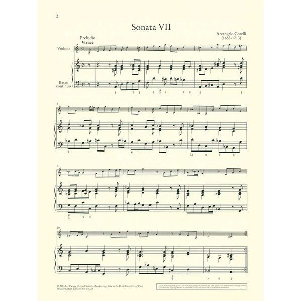 Wiener Urtext Edition Corelli Violinsonaten 2