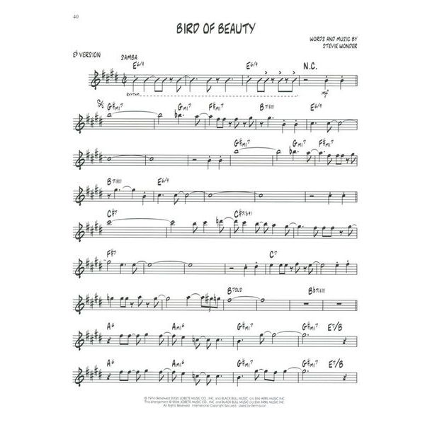 Hal Leonard Jazz Play-Along Stevie Wonder