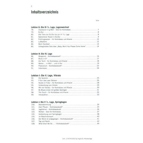 Edition Hug Kontrabass ABC 2 Schule