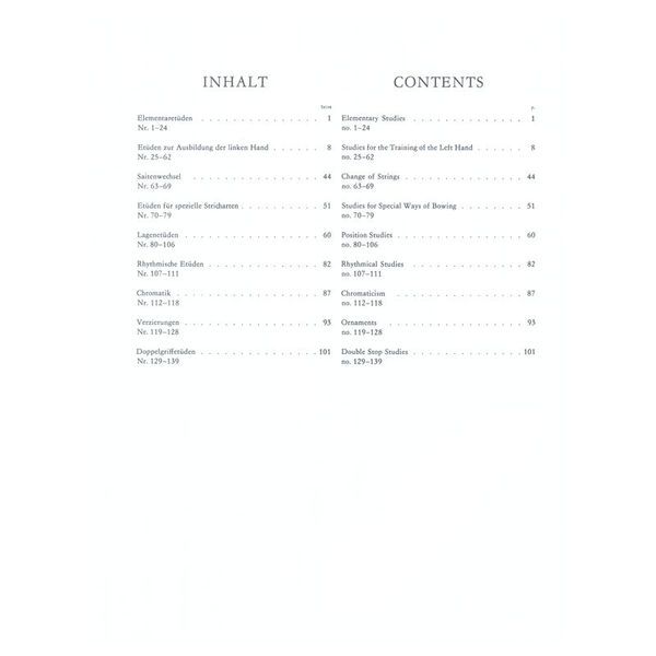 Edition Peters Violinschulwerk Etüden 1