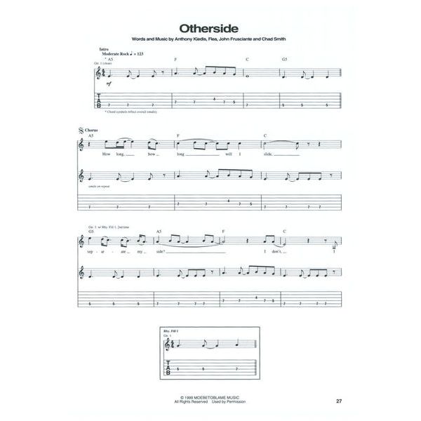 Hal Leonard RHCP Californication Guitar