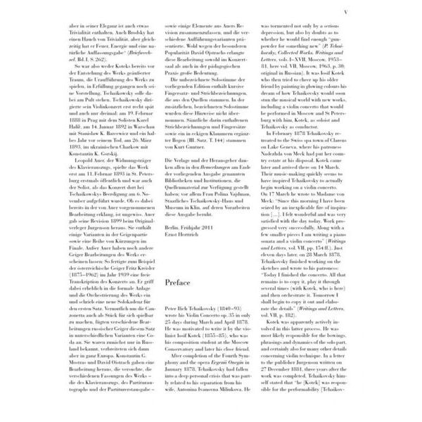 Henle Verlag Tschaikowsky Violinkonzert