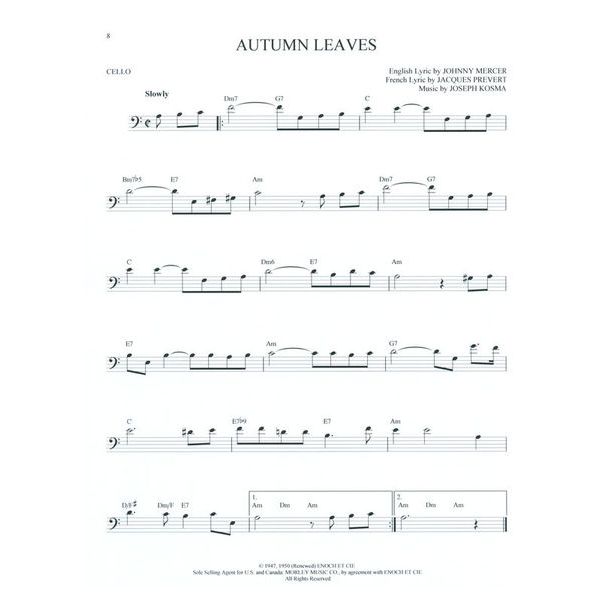Hal Leonard 101 Jazz Songs for Cello