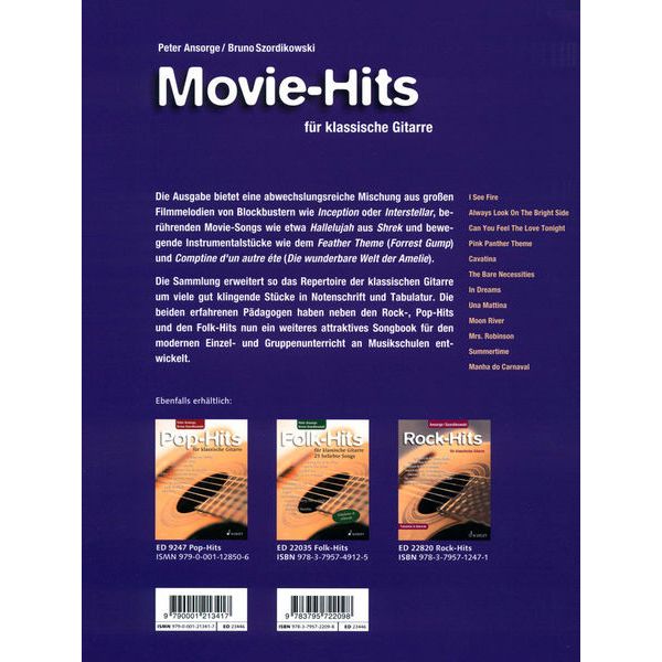 Schott Movie-Hits klassische Gitarre