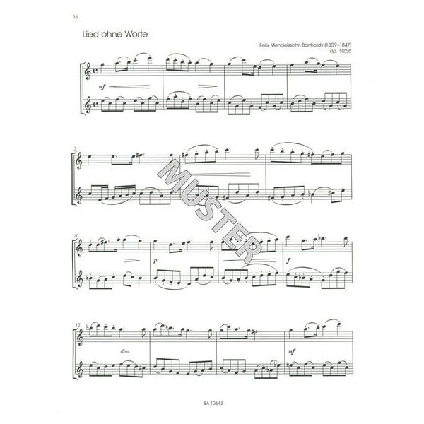 Brenreiter Romantic Hits For Two Flutes