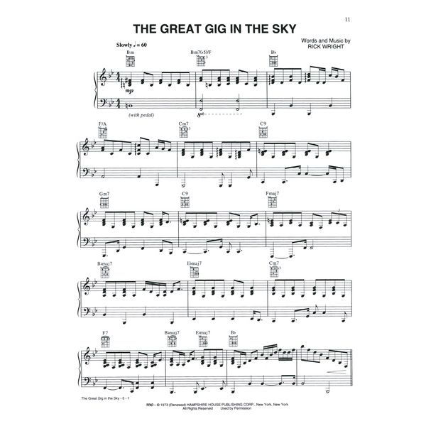 Hal Leonard Pink Floyd Anthology Piano