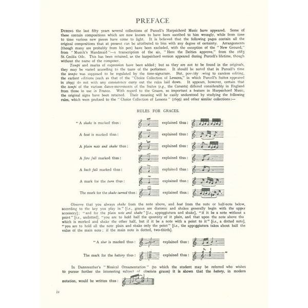 Dover Publications Purcell Keyboard Works