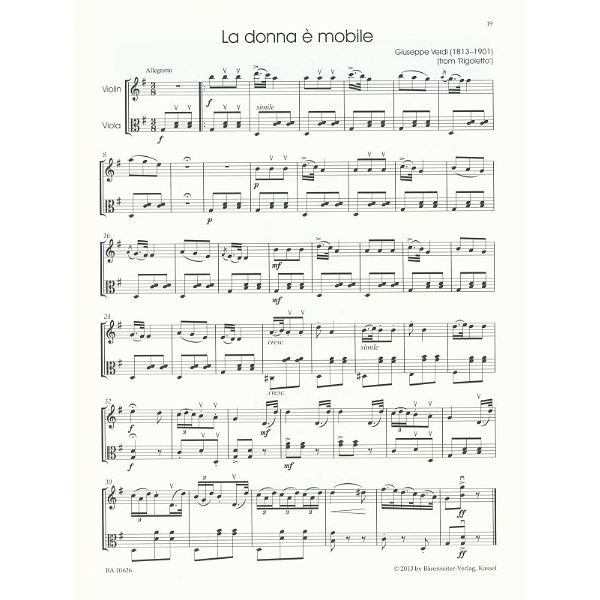 Brenreiter Classic Hits Violin Viola