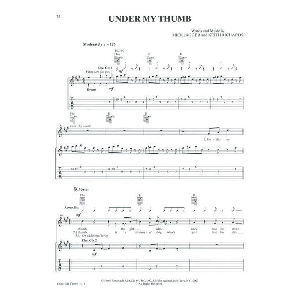 Alfred Music Publishing The Rolling Stones Easy Guitar