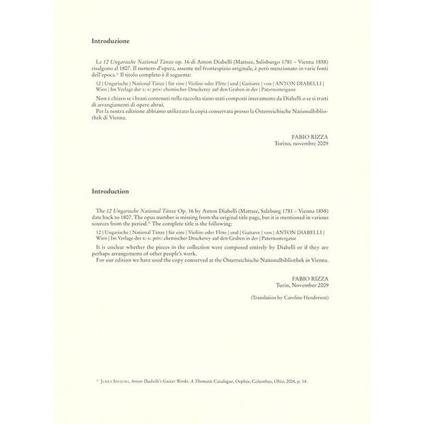 UT Orpheus Edizioni Diabelli 12 Ungarische Tnze