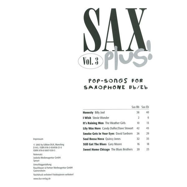 Edition Dux Sax Plus 3