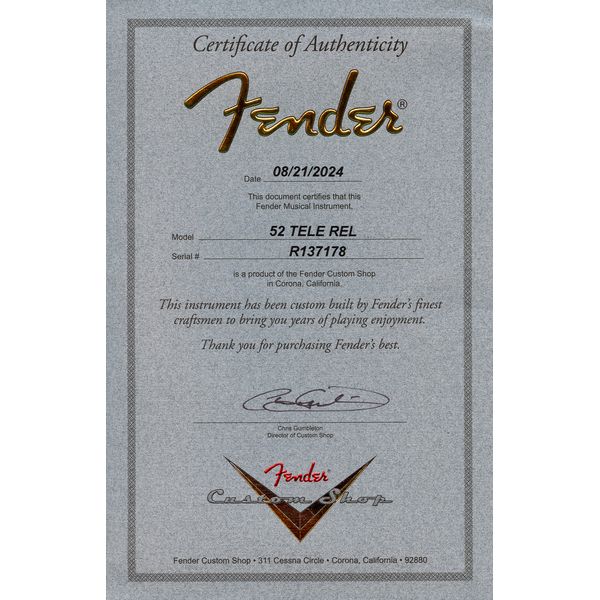 Fender 52 Tele BTB Relic