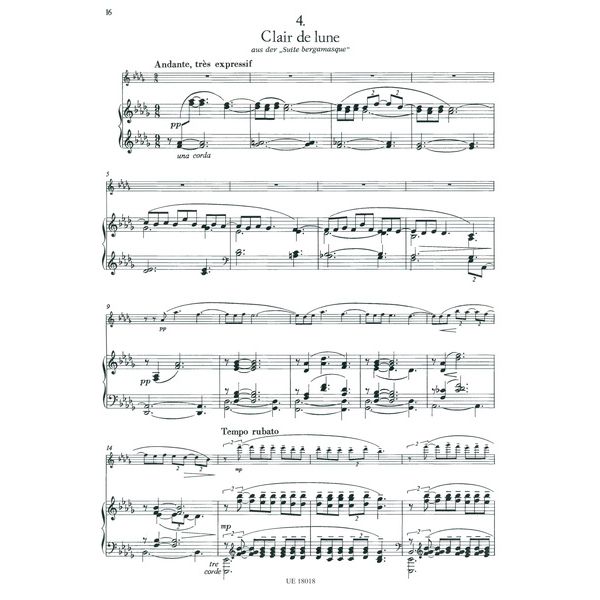 Universal Edition Debussy Ausgewhlte Stücke