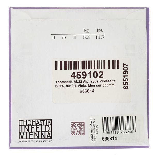 Thomastik AL22 Alphayue Viola D 3/4
