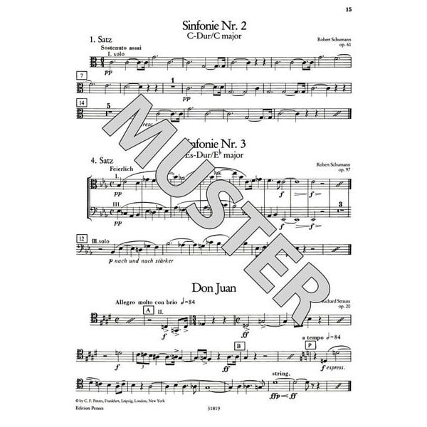 Edition Peters Orchester Probespiel Posaune