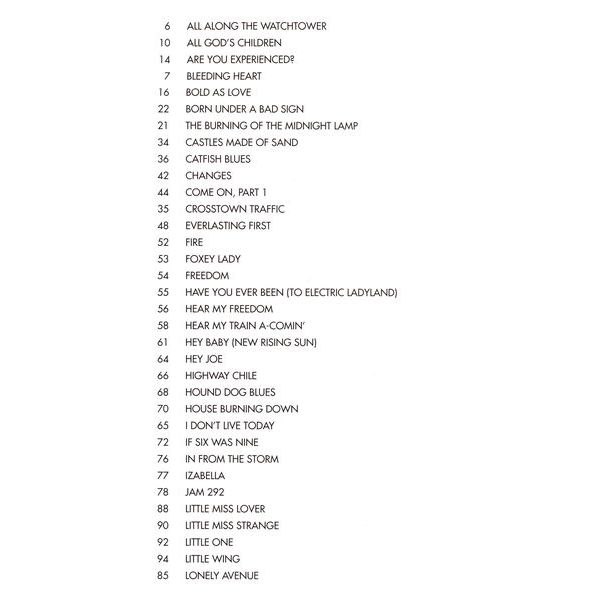 Hal Leonard Jimi Hendrix Omnibook