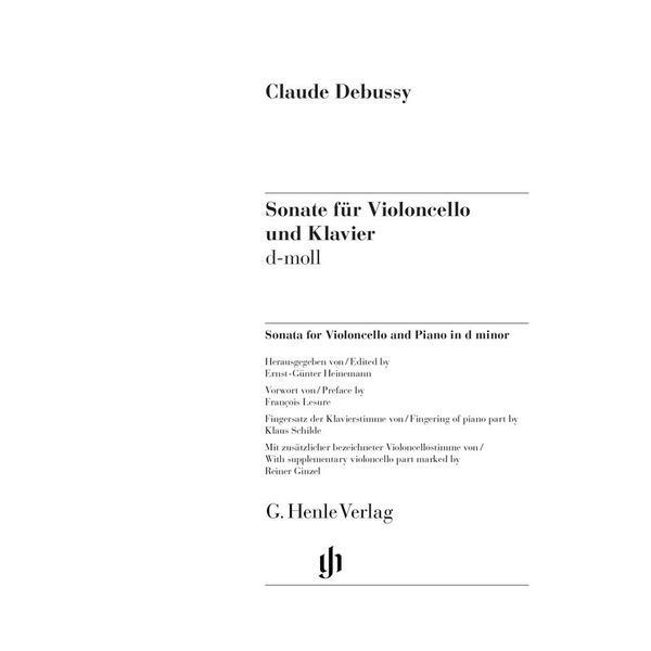 Henle Verlag Debussy Cellosonate d-moll