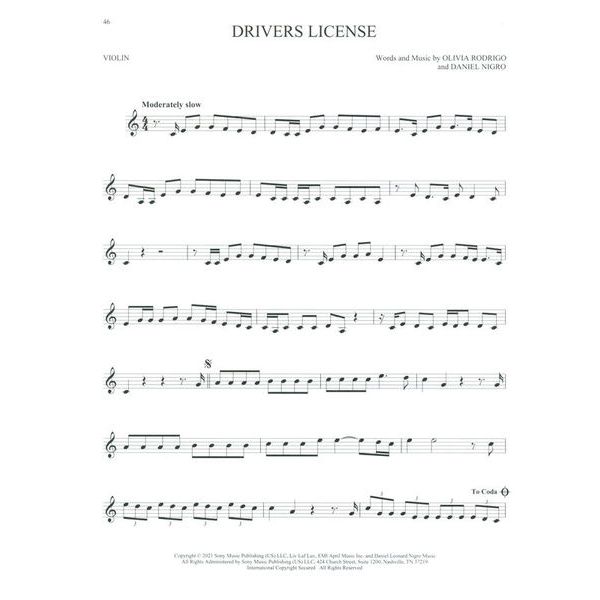 Hal Leonard 101 Top Hits for Violin