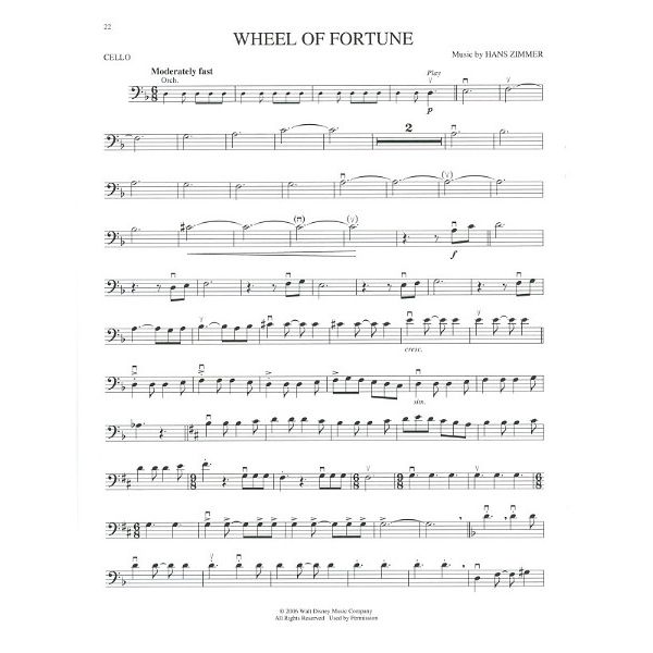 Hal Leonard Pirates Of The Caribbean Cello