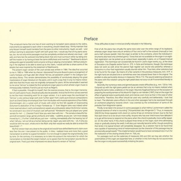 Breitkopf & Hrtel Liszt Sonate h-moll for Orgel