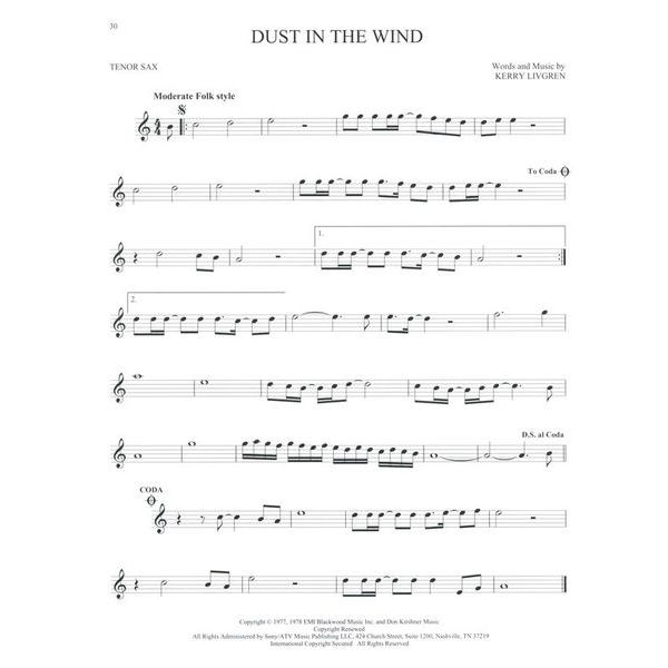 Hal Leonard 101 Popular Songs T-Sax