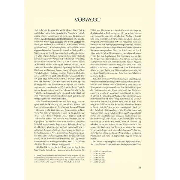 Brenreiter Dvorak Suite A-Dur