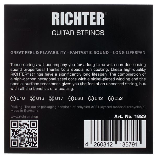 Richter Strings 10-52 Electric Guitar