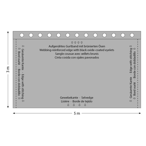 Stairville Sound Abso 500g/m 5.0x3.0m Bk