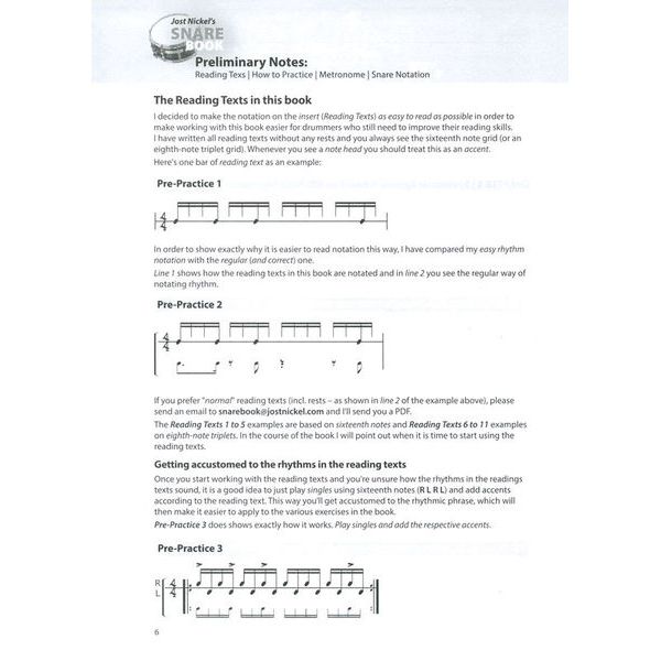 Alfred Music Publishing Jost Nickel's Snare Book Engl.