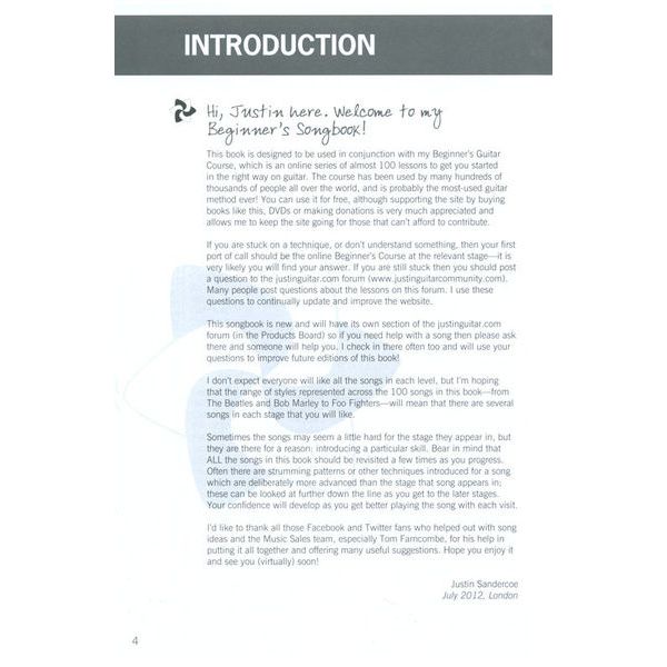 Wise Publications Justinguitar.com Songs 1 E