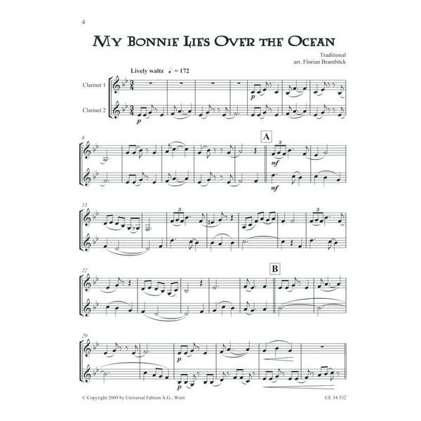 Universal Edition Celtic Clarinet Duets