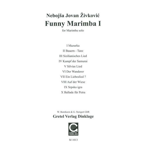Gretel Musikverlag Funny Marimba 1