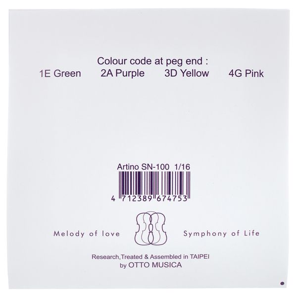 Artino SN-100 Violin Strings 1/16