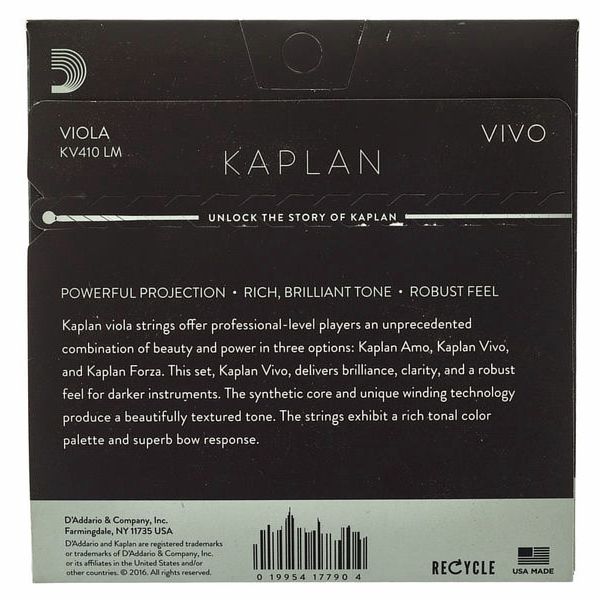 Daddario KV410LM Kaplan Vivo Viola LM