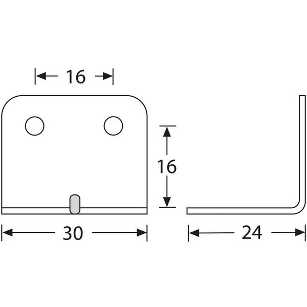 Adam Hall 40407 Corner Brace 30x24mm