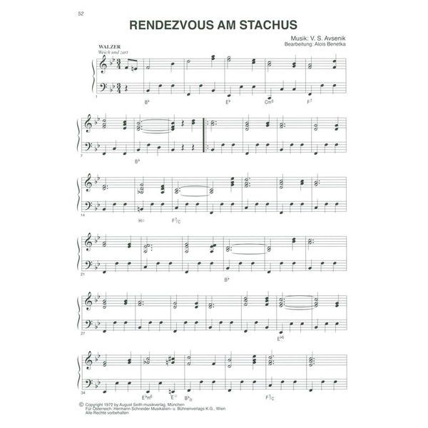 August Seith Musikverlag Avsenik Welterfolge orange