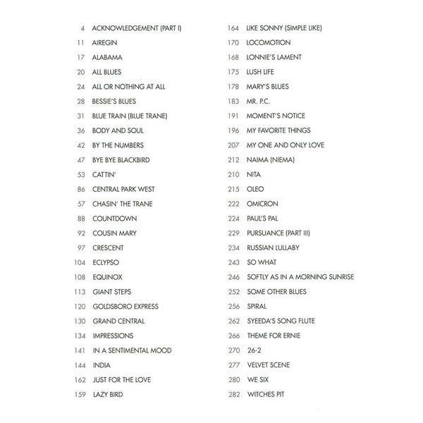 Hal Leonard John Coltrane Omnibook Bb