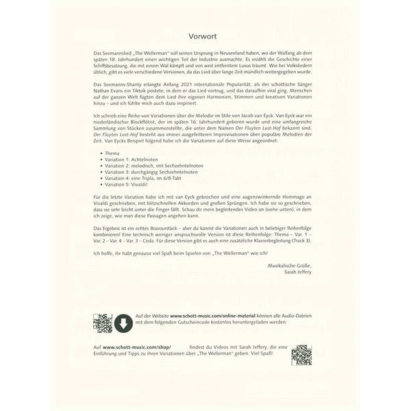Schott The Wellerman Variationen