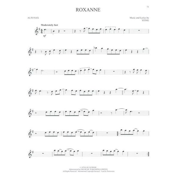 Hal Leonard Greatest Songs Of Rock A-Sax