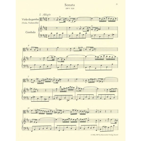 Brenreiter Bach Drei Sonaten Cello