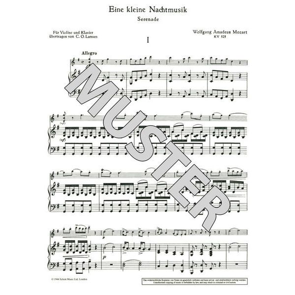 Schott Mozart Eine kleine Nachtmusik